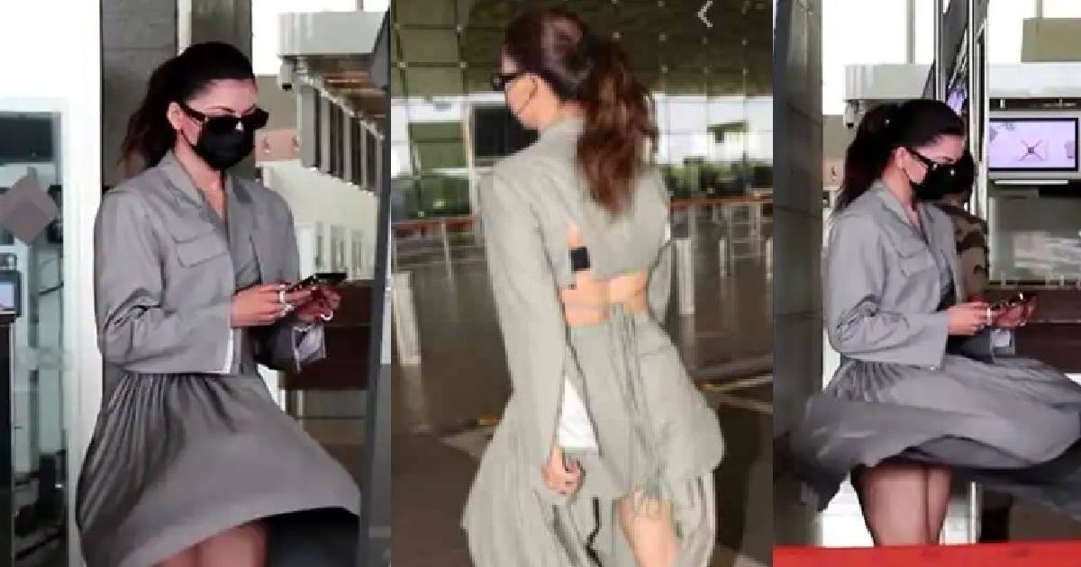 एयरपोर्ट पर उर्वशी रौतेला की ड्रेस ने उड़ाया शर्मिंदा, देखें तस्वीरें और वीडियो