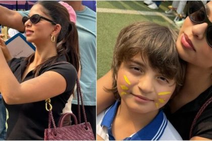Suhana Khan cheers for brother Abram Khan : शाहरुख खान की बेटी सुहाना खान अपने स्कूल के खेल दिवस पर अबराम के लिए चीयरलीडर बनीं गौरी ने शेयर की तस्वीरें
